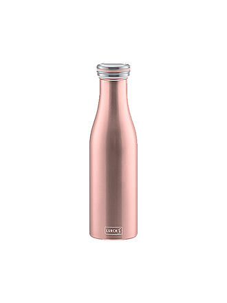 LURCH | Isolierflasche - Thermosflasche Edelstahl 0,5l Wasserblau | rosa
