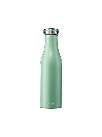 LURCH | Isolierflasche - Thermosflasche Edelstahl 0,5l mattschwarz | grün