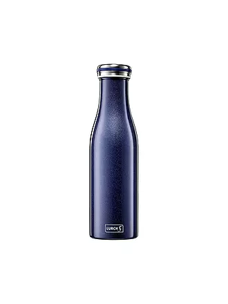 LURCH | Isolierflasche - Thermosflasche Edelstahl 0,5l mattschwarz | blau