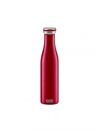 LURCH | Isolierflasche - Thermosflasche Edelstahl 0,75l Anthrazit Metallic | rot