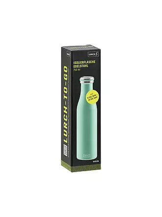 LURCH | Isolierflasche - Thermosflasche Edelstahl 0,75l Anthrazit Metallic | grün