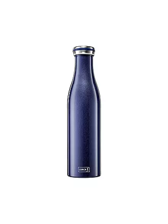 LURCH | Isolierflasche - Thermosflasche Edelstahl 0,75l Anthrazit Metallic | blau