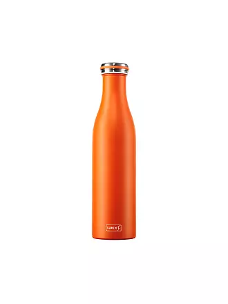 LURCH | Isolierflasche - Thermosflasche Edelstahl 0,75l Anthrazit Metallic | orange