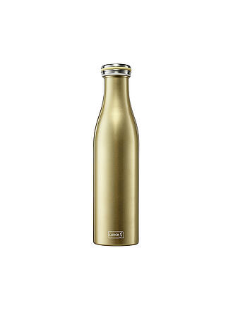 LURCH | Isolierflasche - Thermosflasche Edelstahl 0,75l Wasserblau | gold
