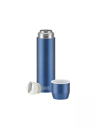 LURCH | Isolierflasche - Thermosflasche mit Becher EDS 0,45l Denim Blue | grau