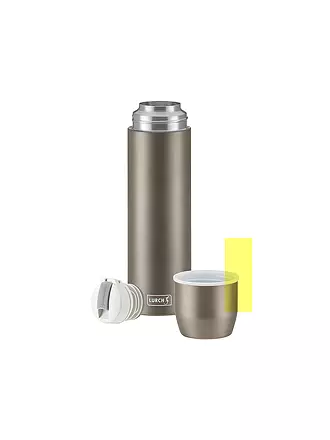 LURCH | Isolierflasche - Thermosflasche mit Becher EDS 0,45l Earth Grey | blau