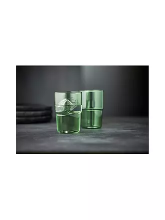 LYNG BY GLAS | Trinkglas 2er Set TORINO 40 cl Gruen | blau