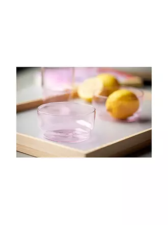 LYNGBY GLAS | Schale 2er Set TORINO 50cl Pink | hellgrün
