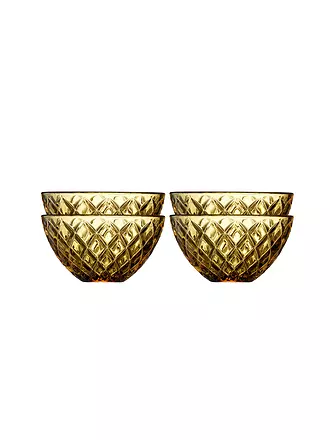 LYNGBY GLAS | Schale 4tlg. 12cm SORRENTO Amber | grün
