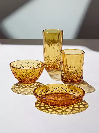 LYNGBY GLAS | Schale 4tlg. 12cm SORRENTO Amber | grün