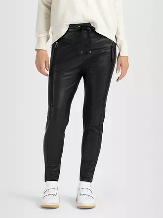 MAC | Hose in Lederoptik Future | schwarz