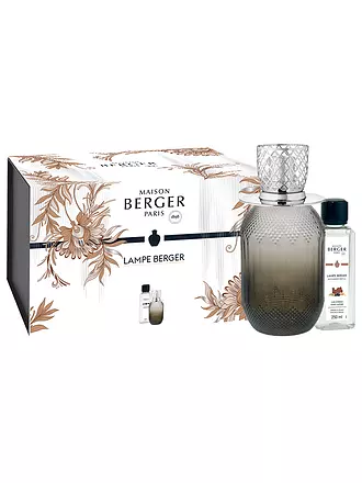 MAISON BERGER PARIS | Lampe Berger Set EVANESCENCE GRISE +250ml Mystic Leather | 