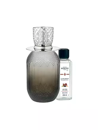 MAISON BERGER PARIS | Lampe Berger Set EVANESCENCE GRISE +250ml Mystic Leather | 