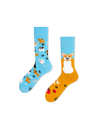MANY MORNINGS | Damen Socken PLAYFUL CAT blau | blau