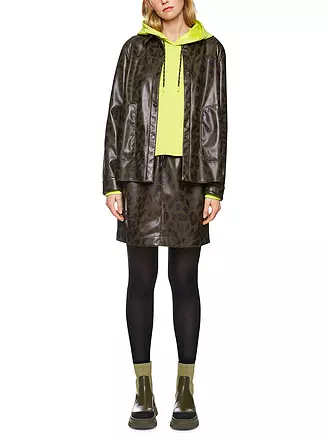 MARC CAIN | Bluse in Lederoptik | olive