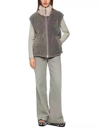 MARC CAIN | Gilet in Felloptik | grau