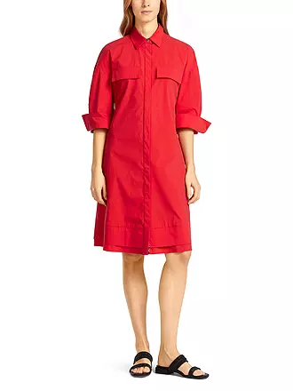 MARC CAIN | Hemdblusenkleid | dunkelrot
