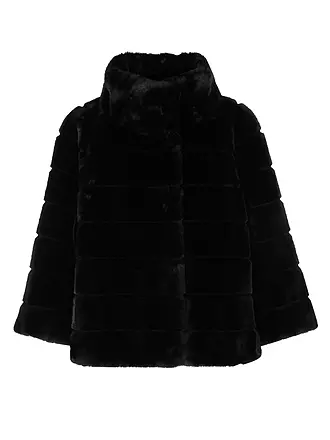 MARC CAIN | Jacke in Felloptik | schwarz