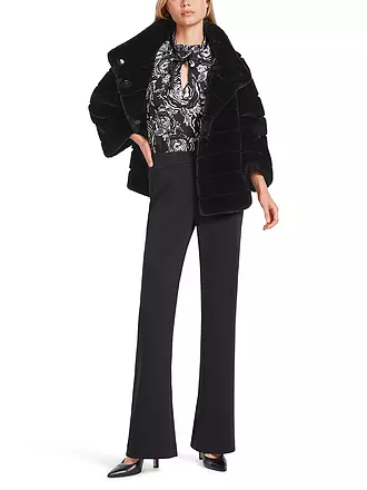 MARC CAIN | Jacke in Felloptik | schwarz
