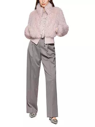 MARC CAIN | Jacke in Felloptik | hellgrau