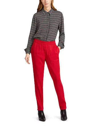 MARC CAIN | Leinenhose | dunkelrot