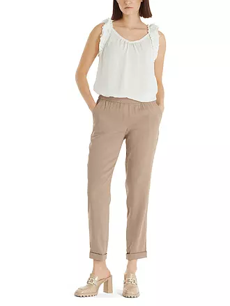 MARC CAIN | Leinenhose | dunkelrot