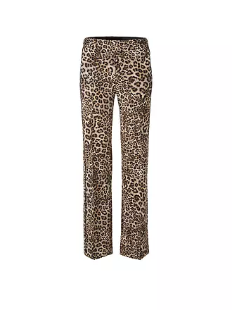MARC CAIN | Marlenehose WINDER Wide Fit | hellbraun