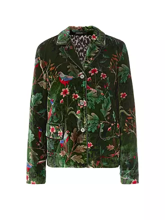 MARC CAIN | Samtjacke | dunkelgrün
