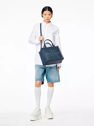 MARC JACOBS | Ledertasche - Tote Bag THE MEDIUM TOTE LEATHER | blau