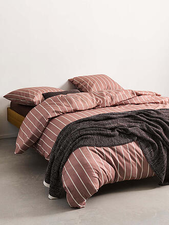 MARC O'POLO HOME | Bettwäsche Torsken Hanf/Tencel 70x90cm/140x200cm Earth Red | rosa
