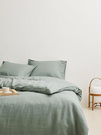 MARC O'POLO HOME | Leinen Bettwäsche Valka 70x90cm / 140x200cm Powder Blue | grün