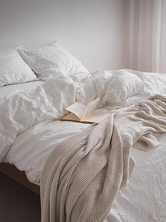 MARC O'POLO HOME | Leinen Bettwäsche Valka 70x90cm / 140x200cm Powder Blue | weiss