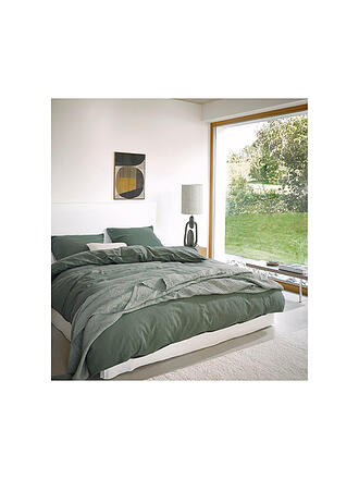 MARC O'POLO HOME | Perkal Bettwäsche SENJA 70x90cm / 140x200cm Walnut | grün