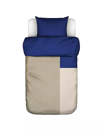 MARC O'POLO HOME | Satin Bettwäsche EWON 70x90cm/140x200cm Cool Cobalt | hellbraun