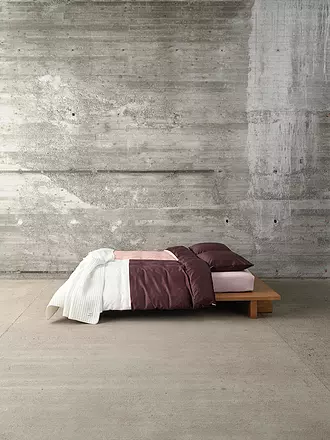 MARC O'POLO HOME | Satin Bettwäsche EWON 70x90cm/140x200cm Cool Cobalt | hellbraun