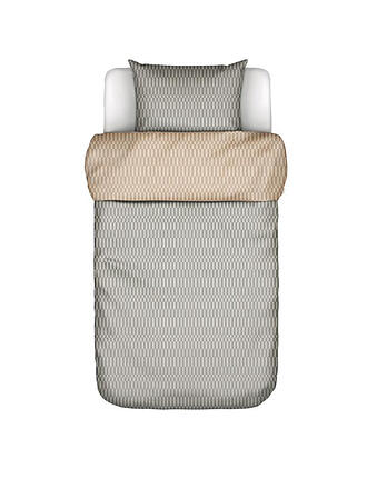 MARC O'POLO HOME | Satin Bettwäsche SILLIA 70x90cm/140x200cm Natural Grey | dunkelblau