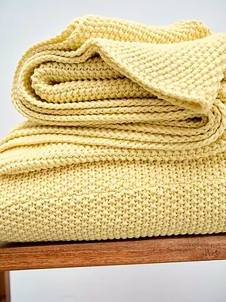 MARC O'POLO HOME | Tagesdecke - Plaid Nordic Knit Sandstone | gelb