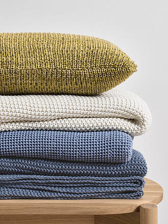 MARC O'POLO HOME | Wohndecke Nordic Knit 130x170cm (Oatmeal) | blau
