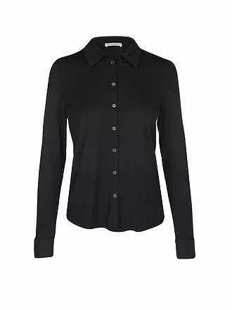 MARC O'POLO | Jerseybluse | schwarz