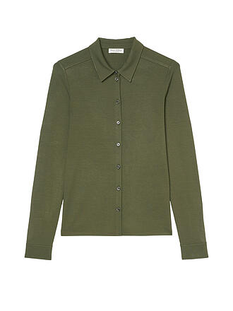 MARC O'POLO | Jerseybluse | olive