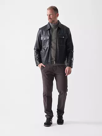MARC O'POLO | Lederjacke | schwarz