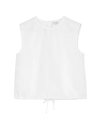 MARC O'POLO | Leinenbluse Cropped Fit | blau