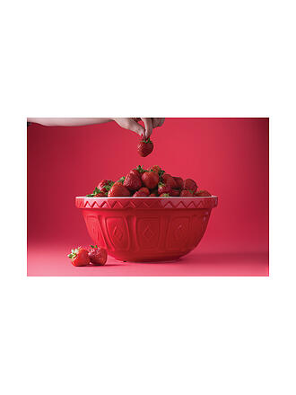 MASON CASH | Rührschüssel  11x24cm / 2L Steinzeug Creme | rot