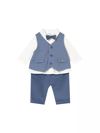 MAYORAL | Baby Jungen Set 3-teilig Hemd, Hose und Fliege | blau
