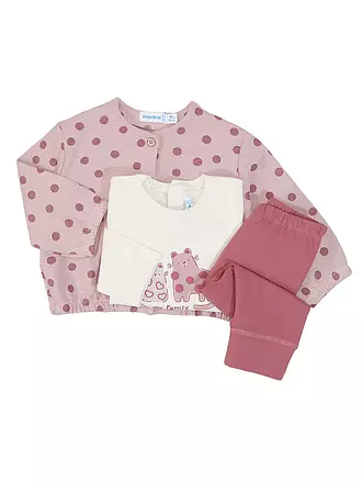 MAYORAL | Baby Set 3-Teilig Jäckchen, Langarmshirt und Leggings | rosa