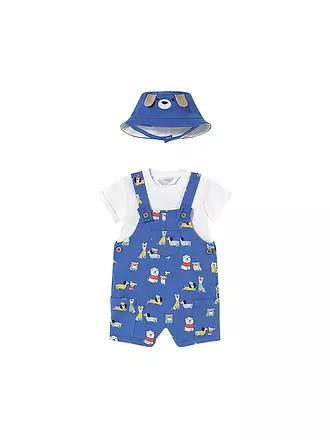 MAYORAL | Baby Set 3-teilig T-Shirt, Latzhose und Mütze | blau