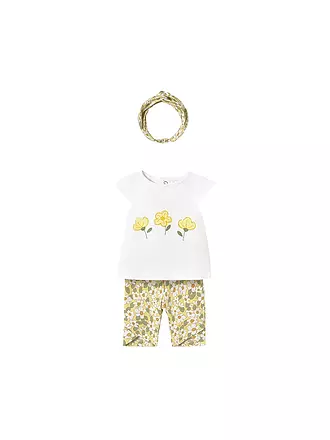MAYORAL | Baby Set 3-teilig T-Shirt, Strickjacke und Leggings | gelb