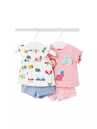 MAYORAL | Baby Set 4-teilig T-Shirts und Shorts | weiss