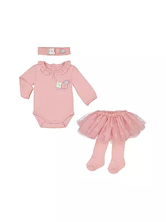 MAYORAL | Baby Set Body, Strumpfhose und Stirnband 3-teilig | rosa