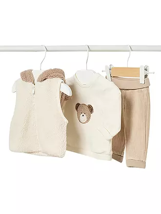 MAYORAL | Baby Set Gilet, Pullover und Hose 3-teilig | beige